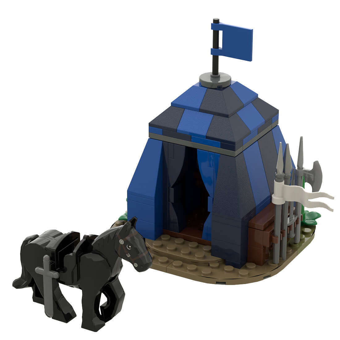 Custom MOC-86186 Medieval Tournament Tent 143 Parts Kids Gift for Christmas-ZITIANYOUBUILD