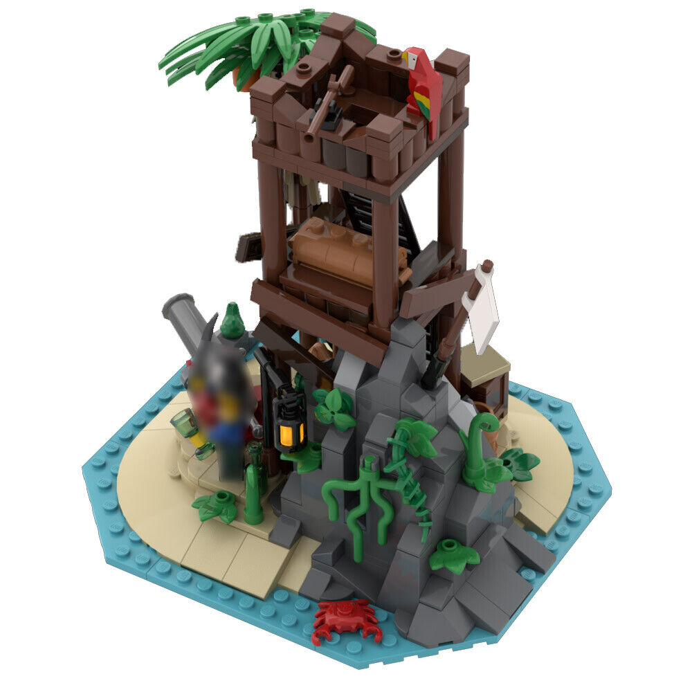 MOC-130125 Pirates Turret / Island Observatory Model Building Toys Set 322 Parts-ZITIANYOUBUILD