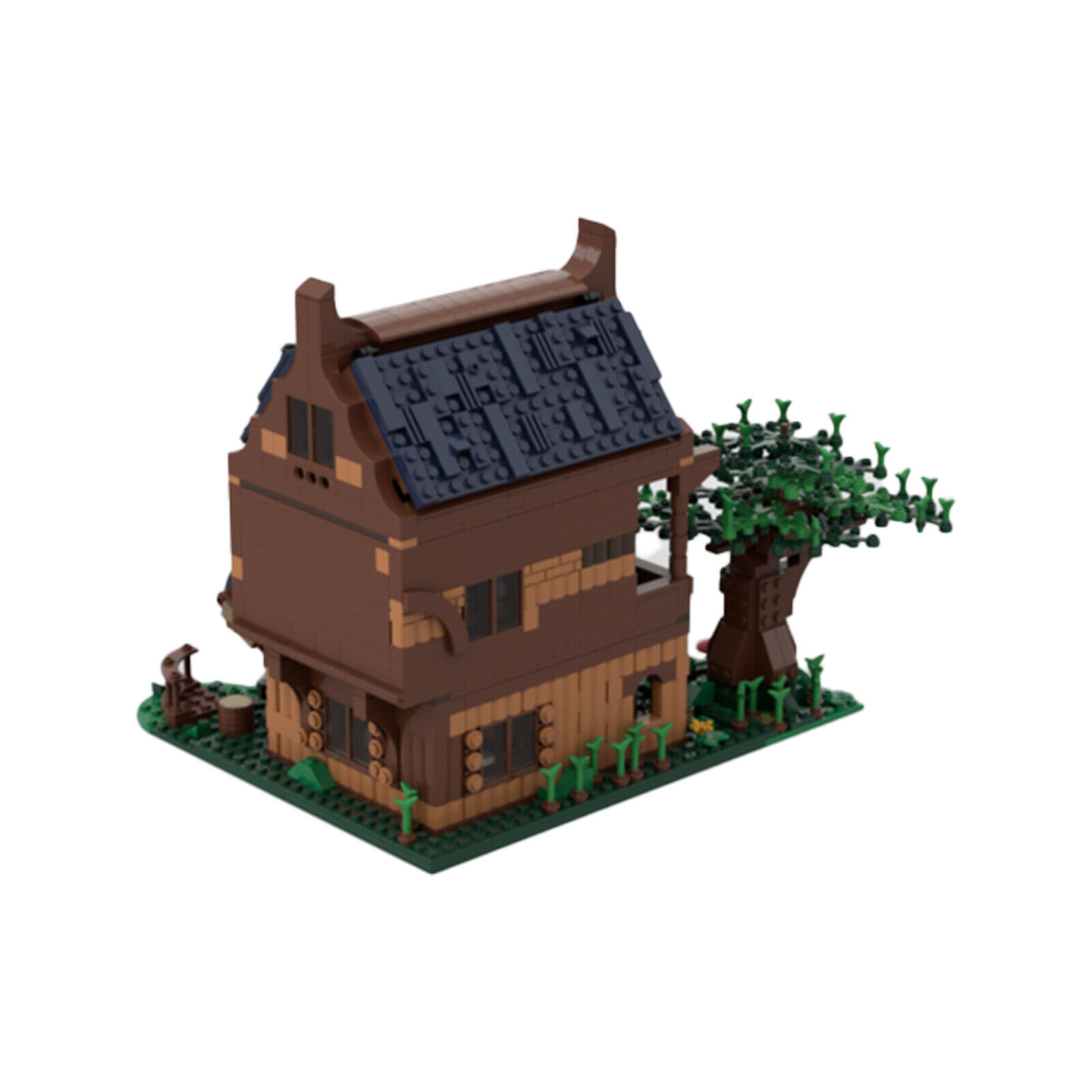 C7468 Modular Building: Medieval Store Model with Interior 1373 Parts-ZITIANYOUBUILD