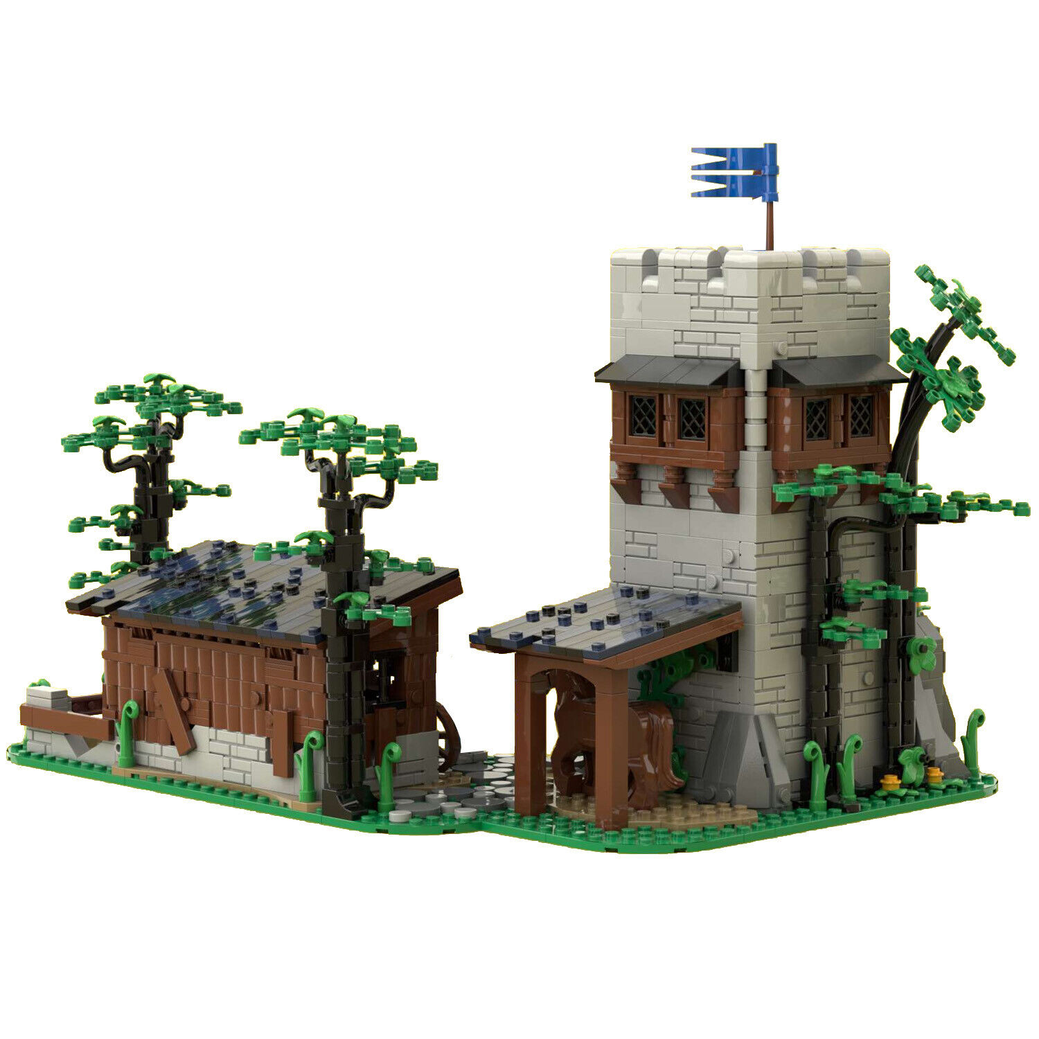 MOC-144453 Watchtower with Cottage and Crypt Expansion for Castle 1403 Parts-ZITIANYOUBUILD