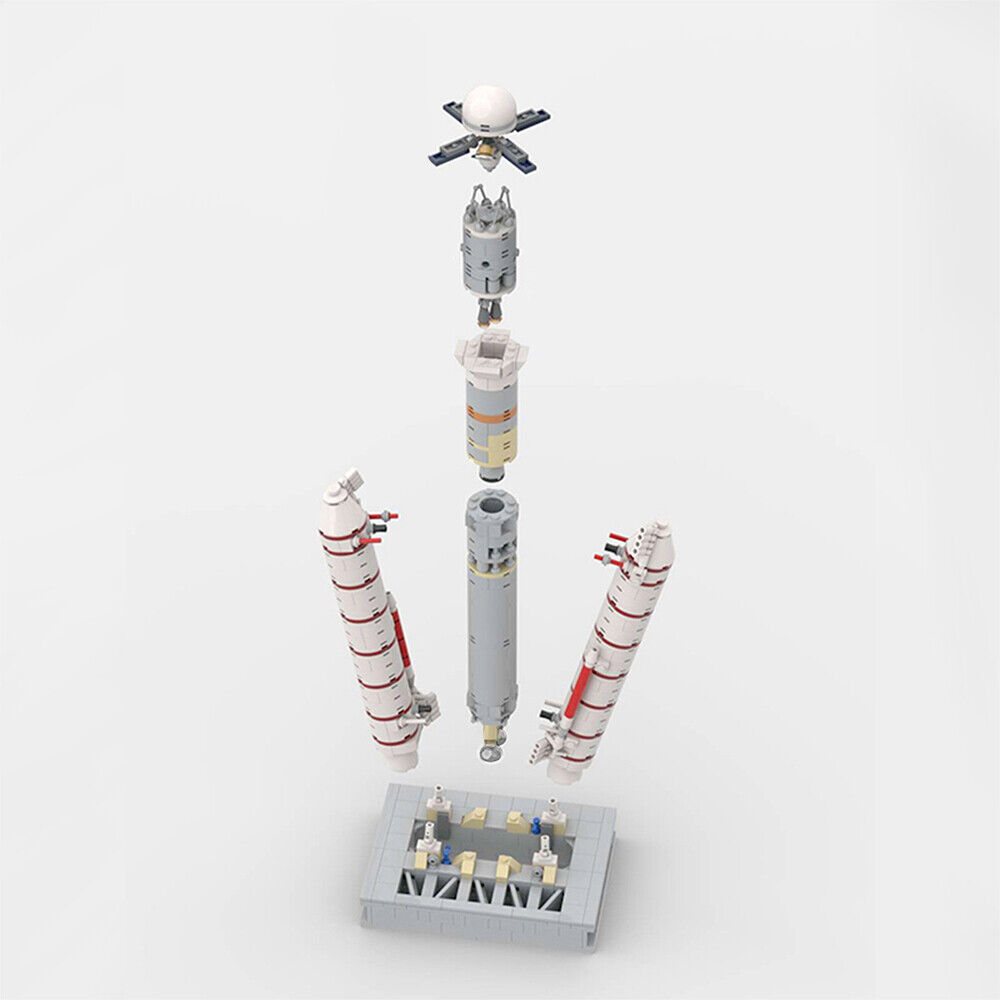 C6940 1:110 Scale Launch Vehicle Model with Landers 909 Parts Toys Set-ZITIANYOUBUILD