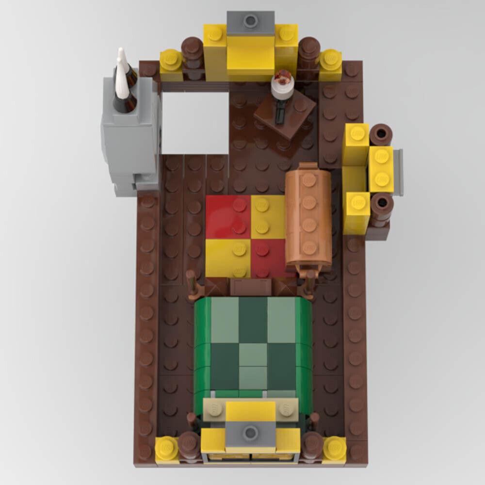 MOC-162450 Medieval Watermill with a Full Interior Modular Building 997 Parts-ZITIANYOUBUILD