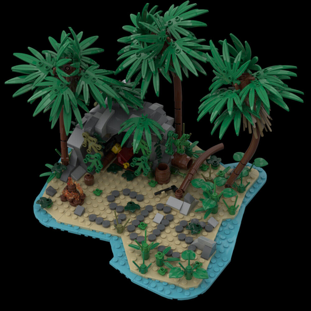 MOC-148855 Lost Island for Pirates World Series Building Toys Set 468 Parts-ZITIANYOUBUILD