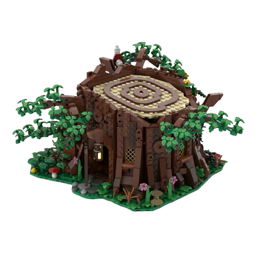 Custom MOC: C7938 Treehouse F_a-i-r-y Cottage Hut Model 1383 Parts-ZITIANYOUBUILD