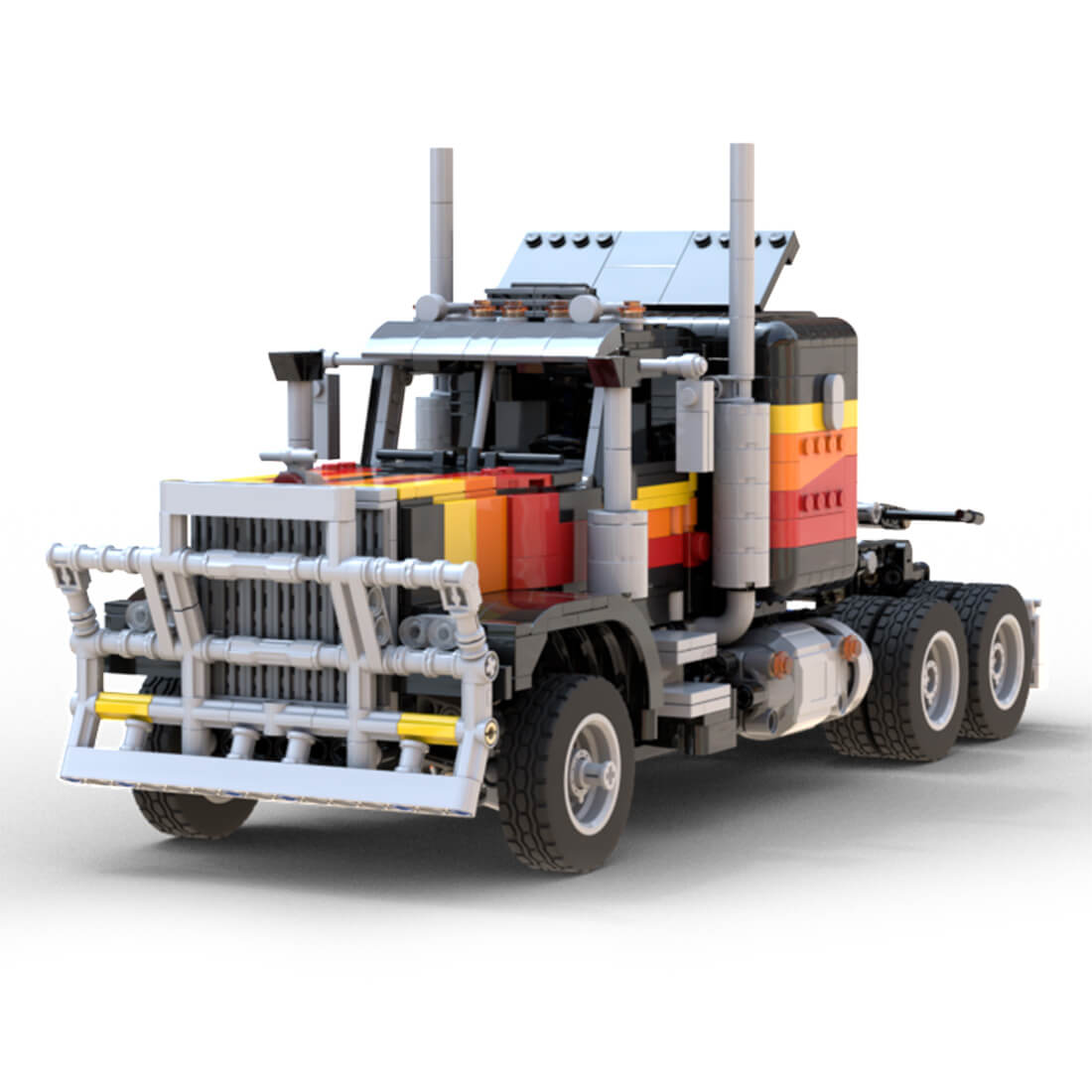 Custom MOC-138757 Tech Semi-trailer Truck Model 1608 Parts Gift for Christmas-ZITIANYOUBUILD