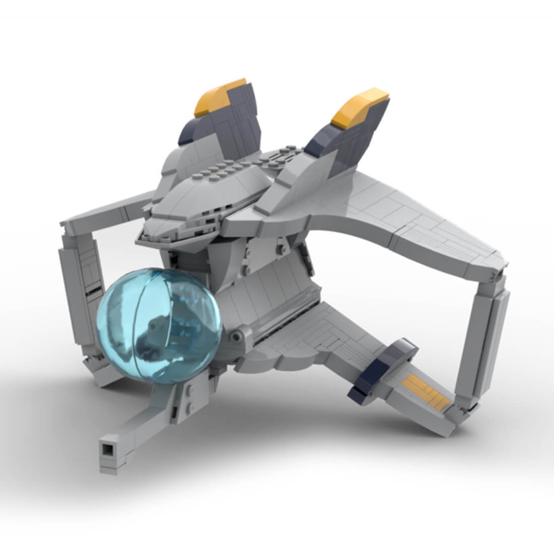 Custom MOC-102299 Sci-fi Fighter Airplane Model 440 Parts for Christmas-ZITIANYOUBUILD