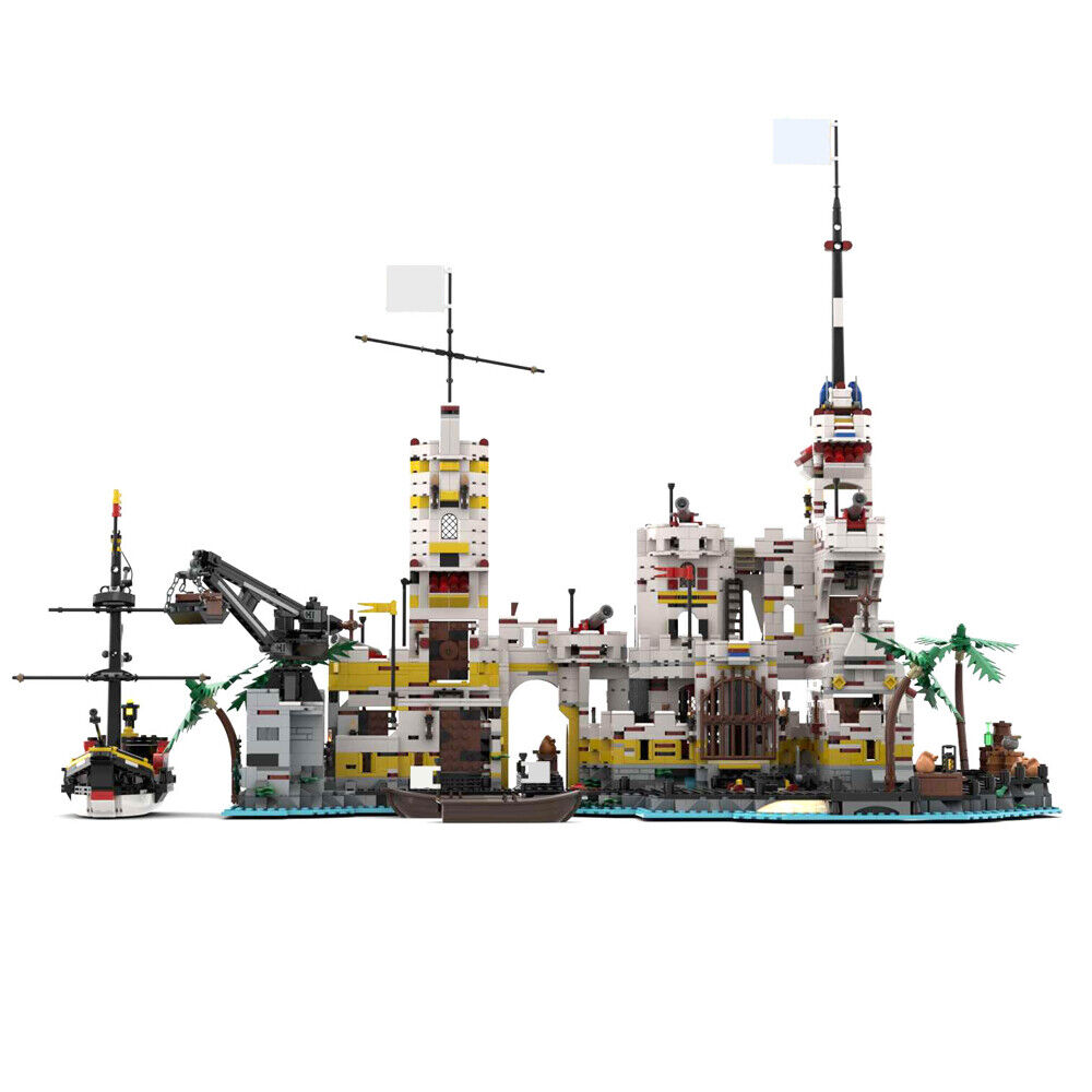 MOC-156391 Pirates General Headquarters Fortress with Square, Church 3757 Parts-ZITIANYOUBUILD