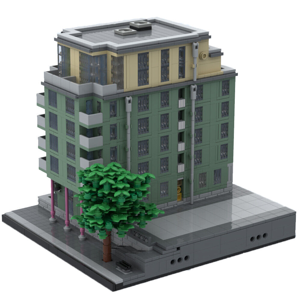 MOC-100703 Apartment House Model with 8 Floors Modular Building 2291 Parts-ZITIANYOUBUILD