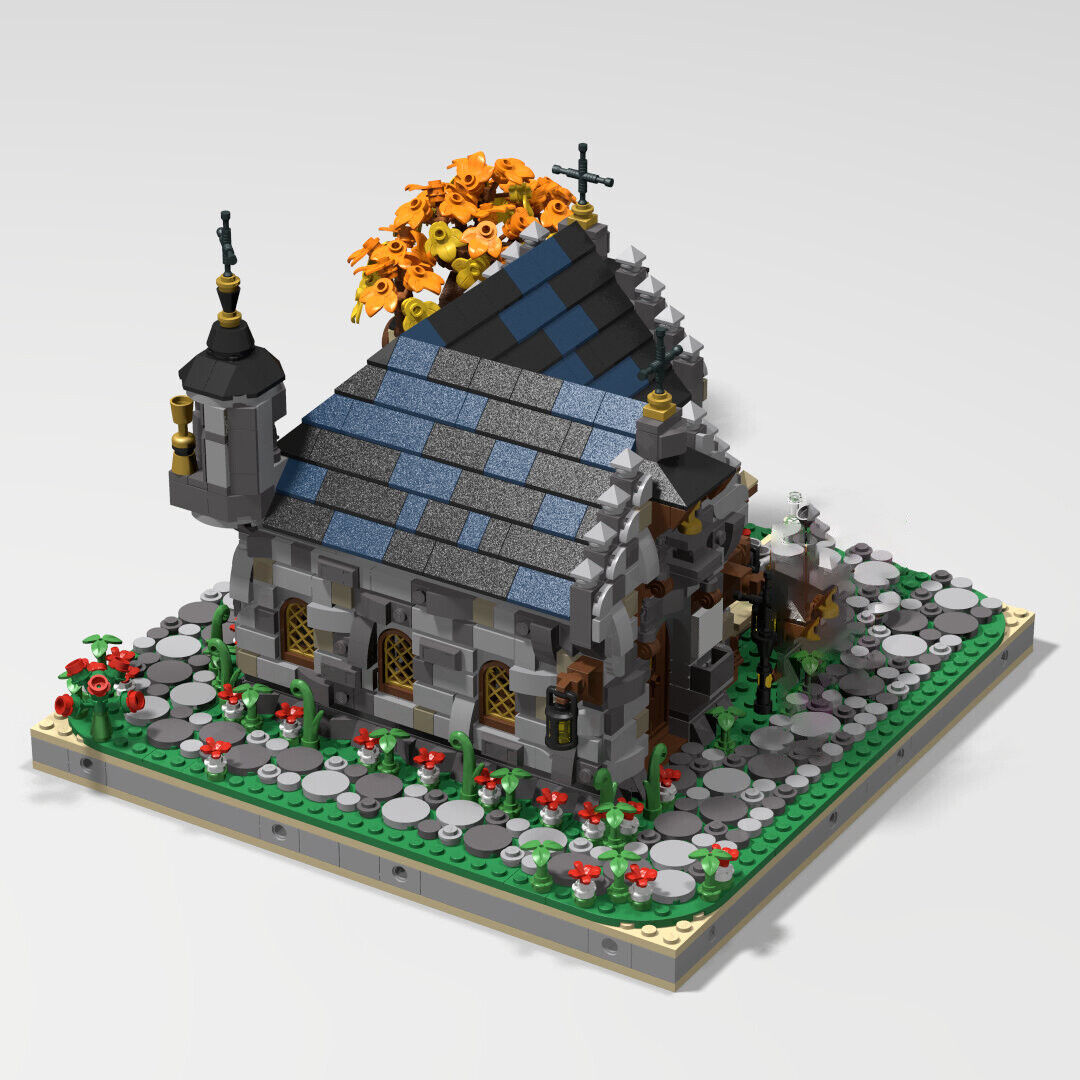 MOC-93482 Medieval Chapel Building Toys Set for Collection 2087 Parts Gift-ZITIANYOUBUILD