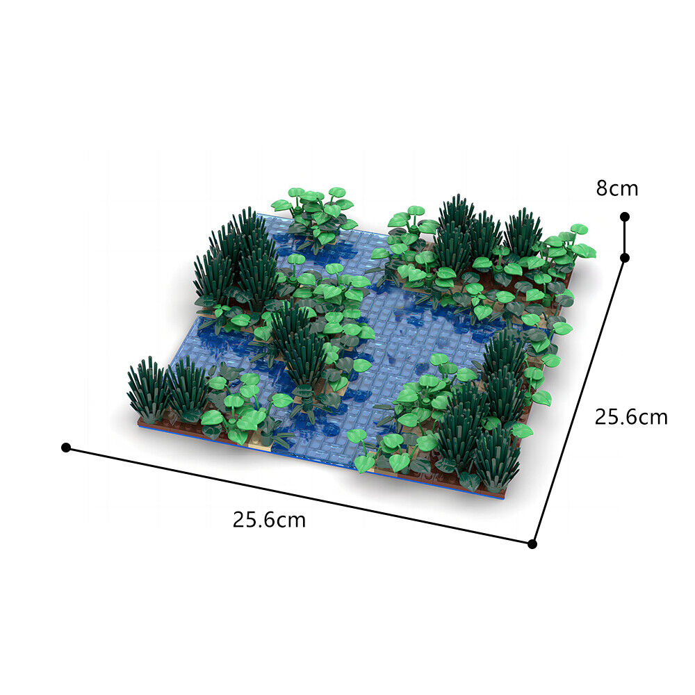 Custom MOC: C9232 Little Water Landscape Model 536 Parts for Decoration-ZITIANYOUBUILD