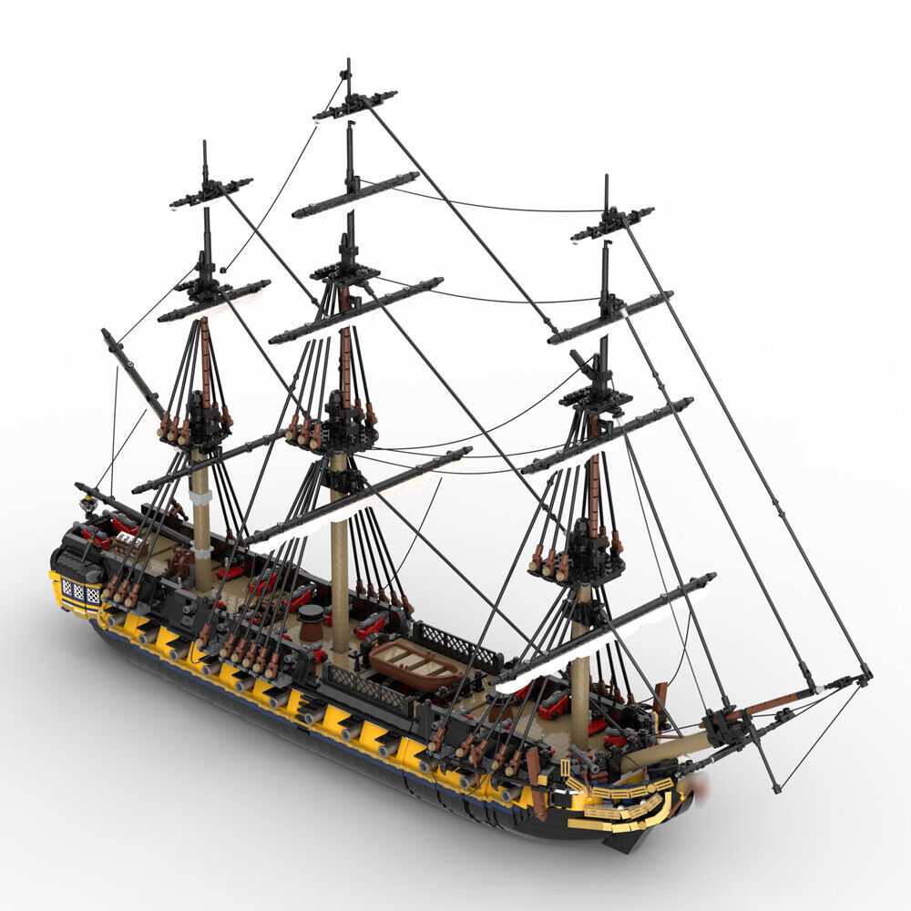 1点物⭕️お安く!◎Custom Daidai fabric◎AR 9.6 MOC-123262 44-gun Frigate Full Rigged Ship with 3 Masts and