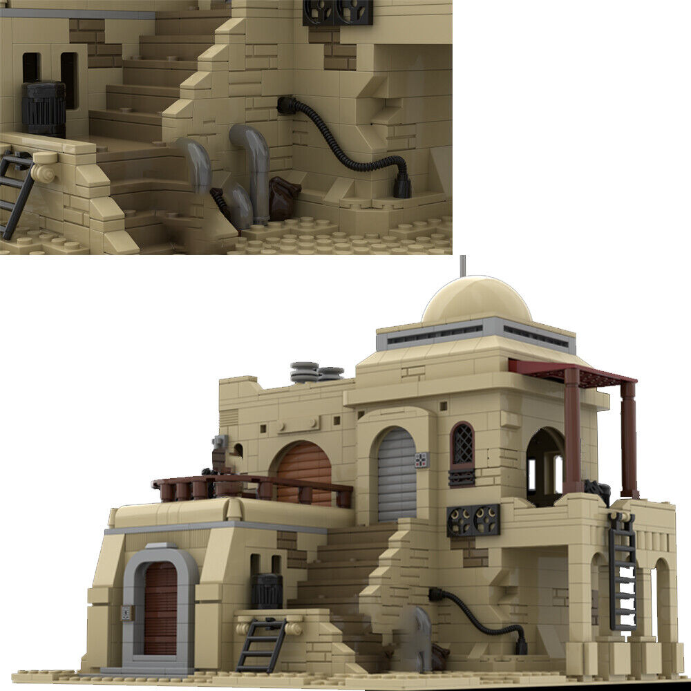 MOC-123093 Tatooine Mos Eisley Villa Minifig Scale Building Toys Set 1207 Parts-ZITIANYOUBUILD