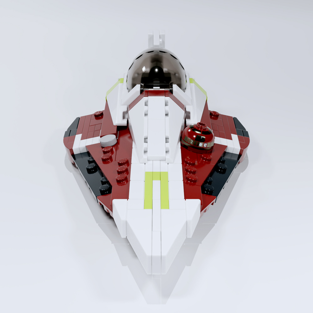 MOC-222332 Obi Wan's Delta 7 Starfighter - Minifig Scale 244 Pieces