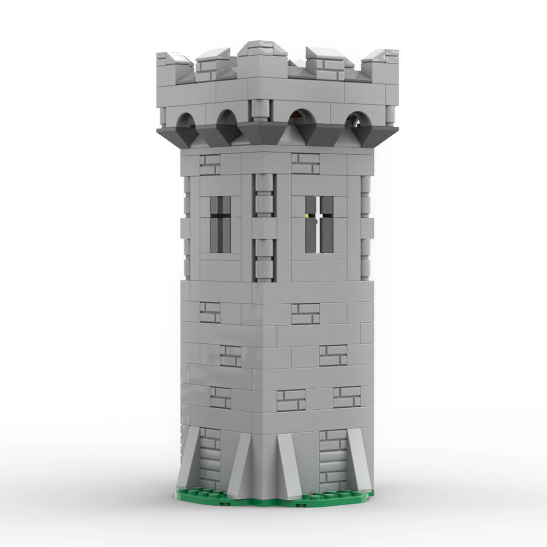 Custom MOC-77962 Medieval Modular Tower 227 Parts Kids Gift for Christmas-ZITIANYOUBUILD