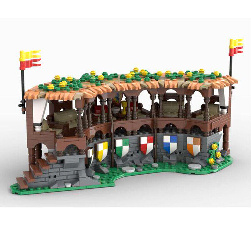 MOC-132506 Modular Building: Tournament Big Grandstand Building Toys 851 Parts-ZITIANYOUBUILD