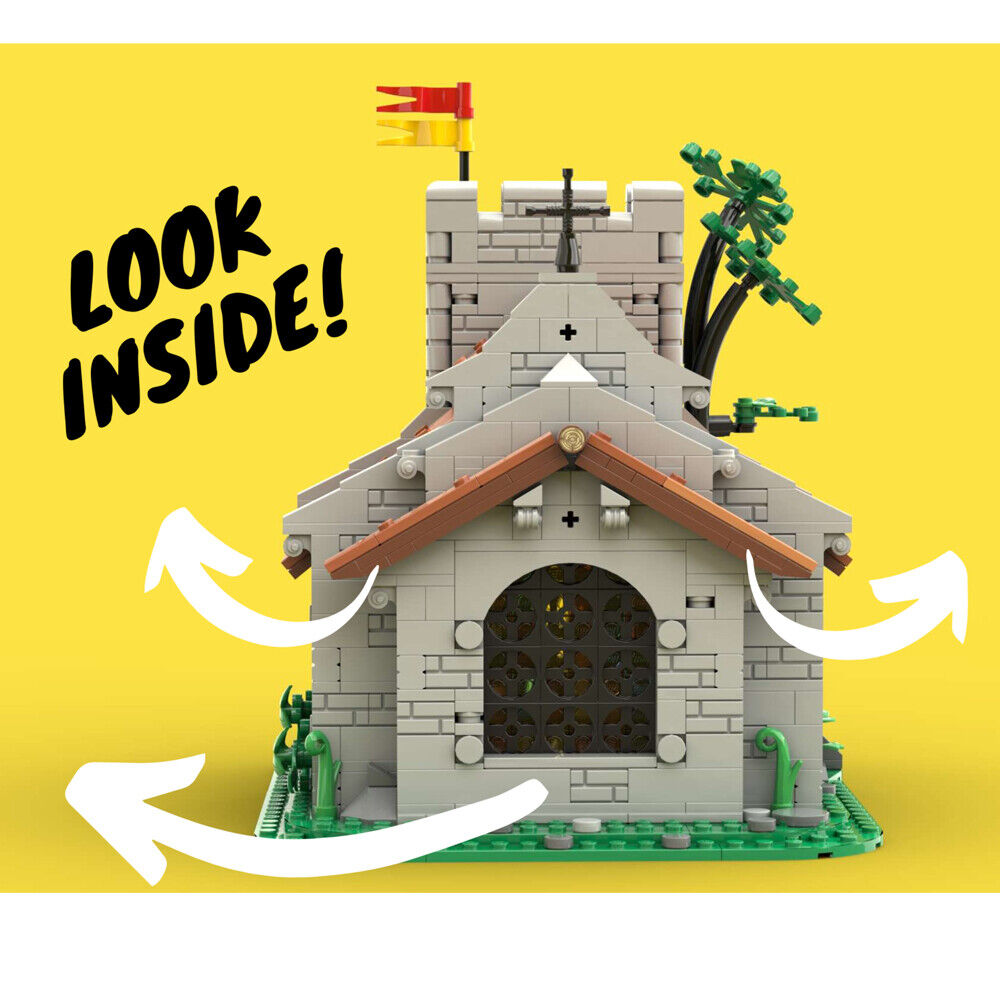 MOC-153931 Church Extension Compatible with Lion Castle 10305 Kit 1449 Parts-ZITIANYOUBUILD