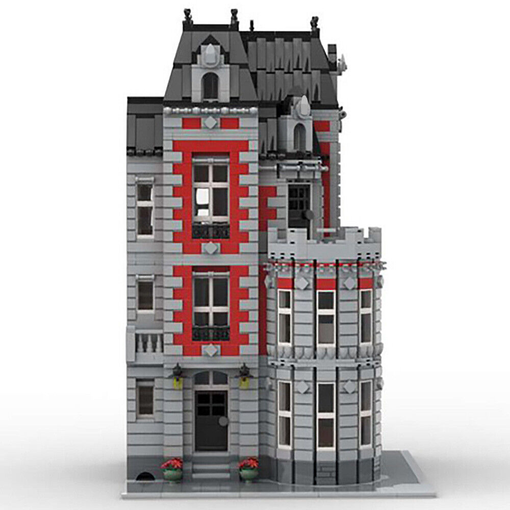 C4274 Modular Building with Gray-Red Exterior and Full Interior 4007 Parts-ZITIANYOUBUILD