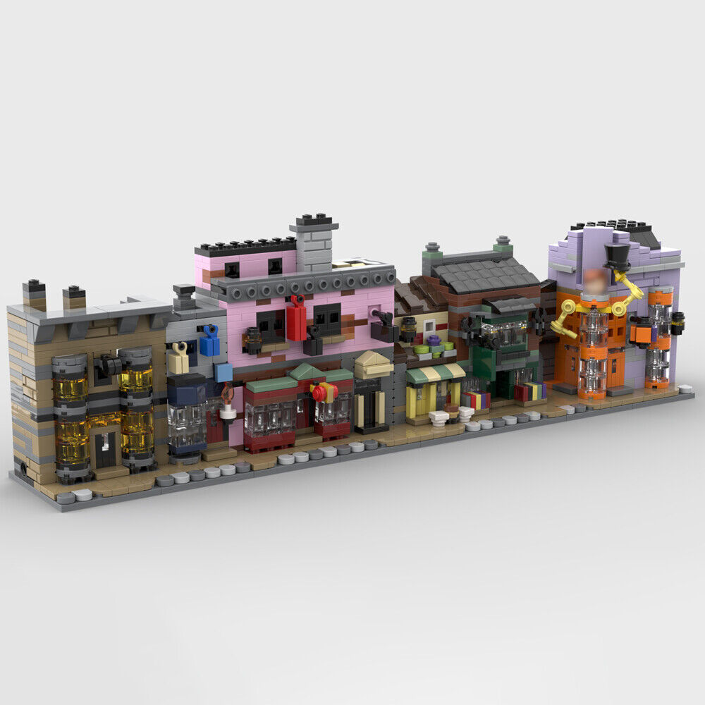 MOC-117013 4-in-1 Magic Shop Ice Cream Parlour Architecture Bundles 1617 Parts-ZITIANYOUBUILD