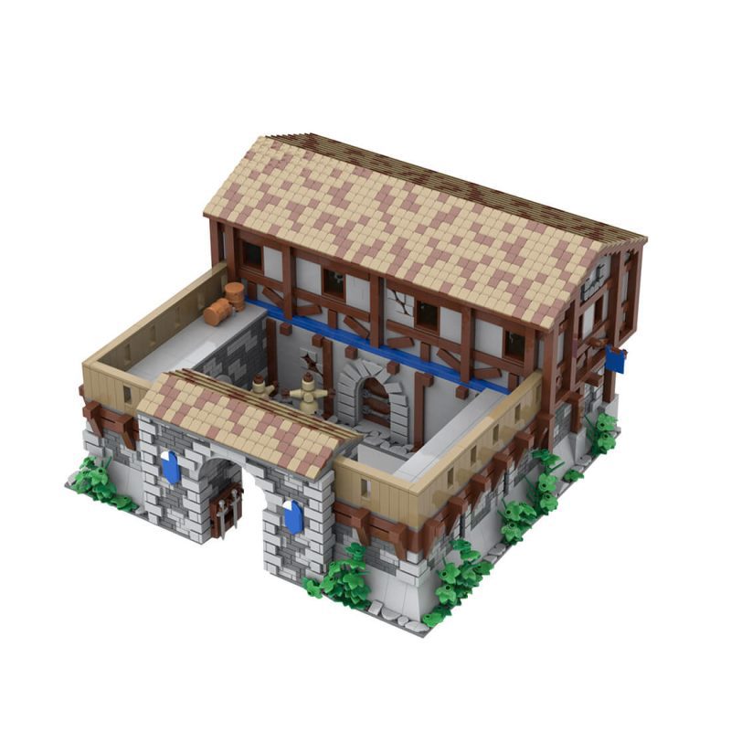 Custom MOC-198750 Age of Empires - Barracks Medieval Village : Barracks Building Blocks Set (3692PCS)
