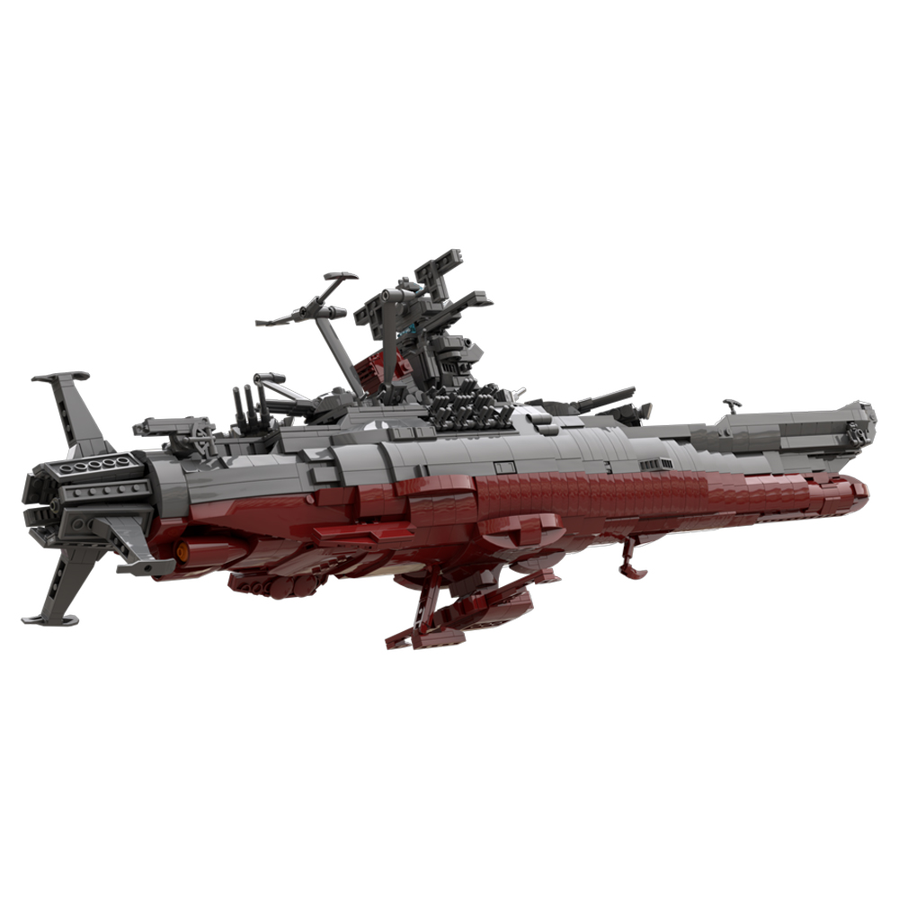 Custom MOC-81382 Star Blazers Space Battleship Yamato 2199 Model with Stand (2163PCS) Building Toys Set Gift