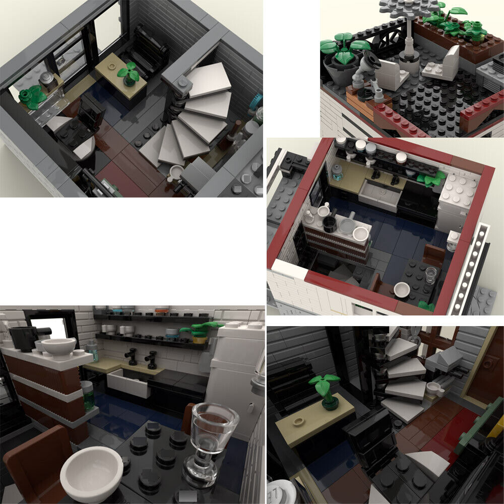 MOC-151456 10291 Alternate Build: Modular Hairdressers with Interior 857 Parts-ZITIANYOUBUILD