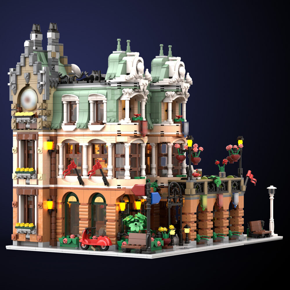 MOC-111728 Garden Palace Restaurant with Interior Modular Building 4552 Parts-ZITIANYOUBUILD
