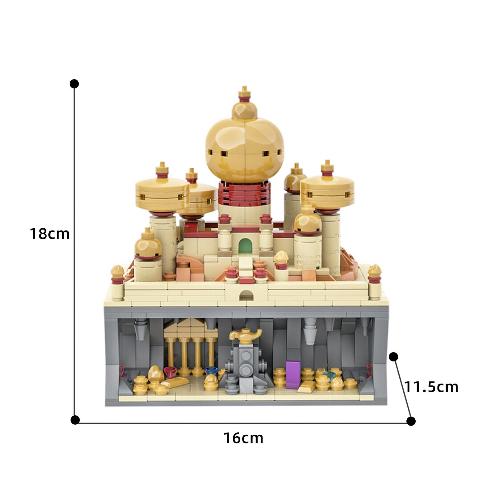 C5588 Architecture Skyline Model with Palace and Cave 618 Parts Free Shipping-ZITIANYOUBUILD