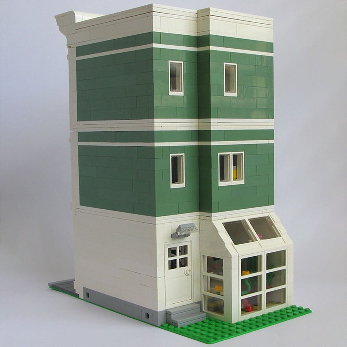 C4226 Modular Florist and Apartment Model with Interior 1565 Parts Gift-ZITIANYOUBUILD