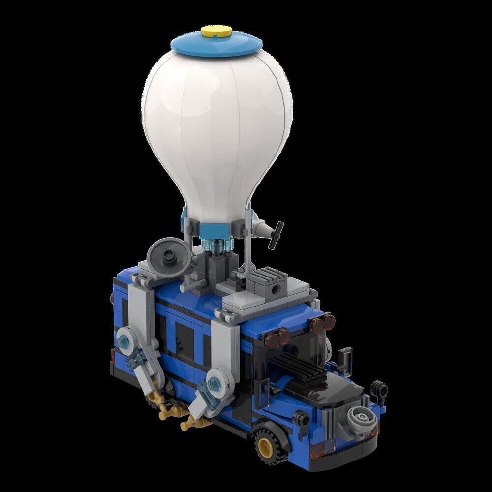 MOC-22103 Bus Iconic Vehicle from Video Game 387 Parts 7.6 x 3.6 x 8.6 inches-ZITIANYOUBUILD