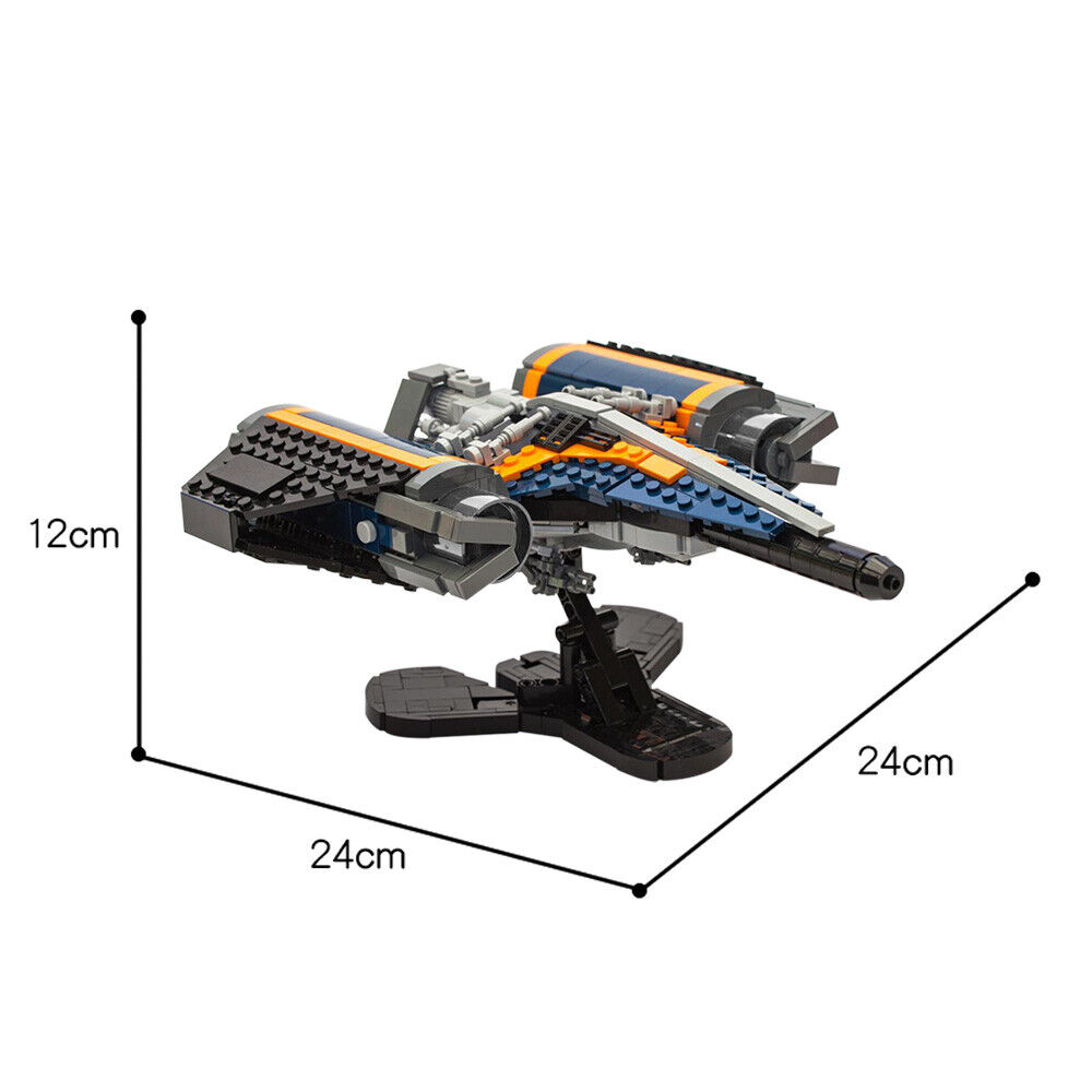 C5289 Jumpship Model with Display Stand from Video Game 1007 Parts-ZITIANYOUBUILD