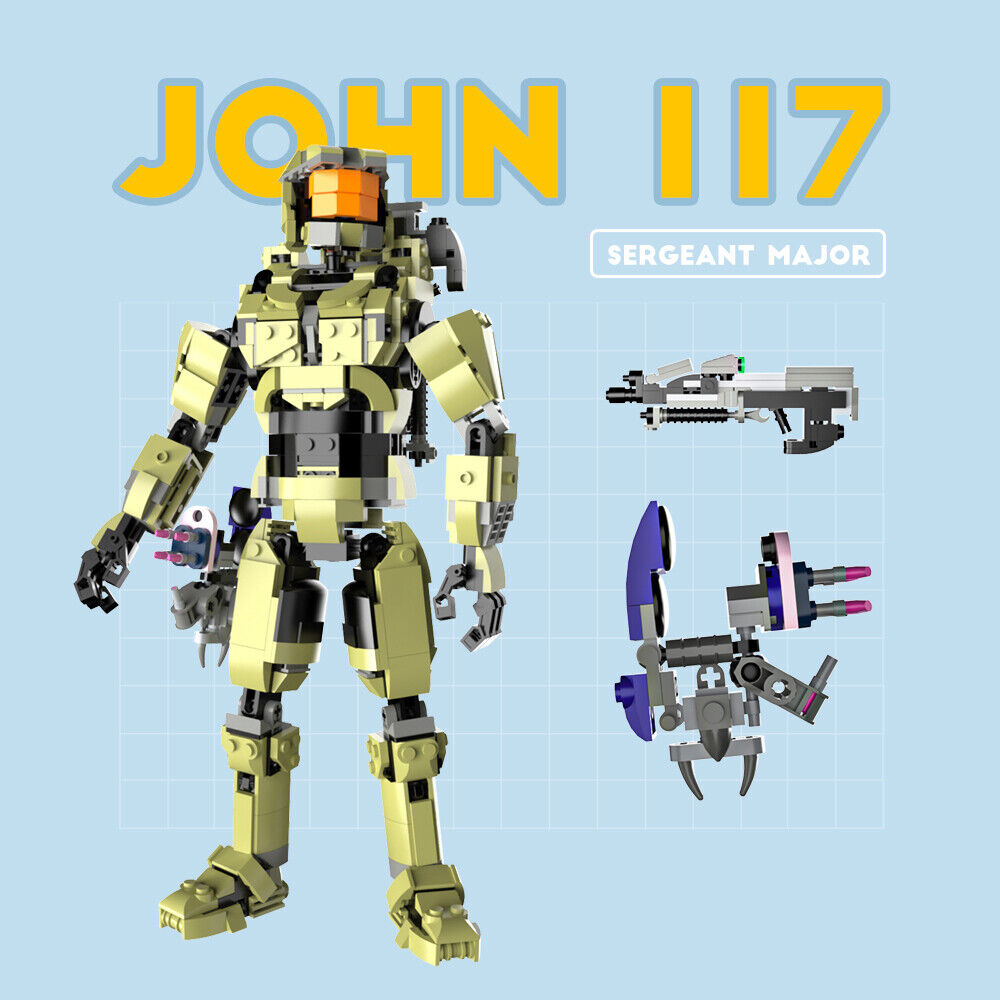 C7456 1:7 Scale Game Character Master Chief John 117 785 Parts for Collection-ZITIANYOUBUILD