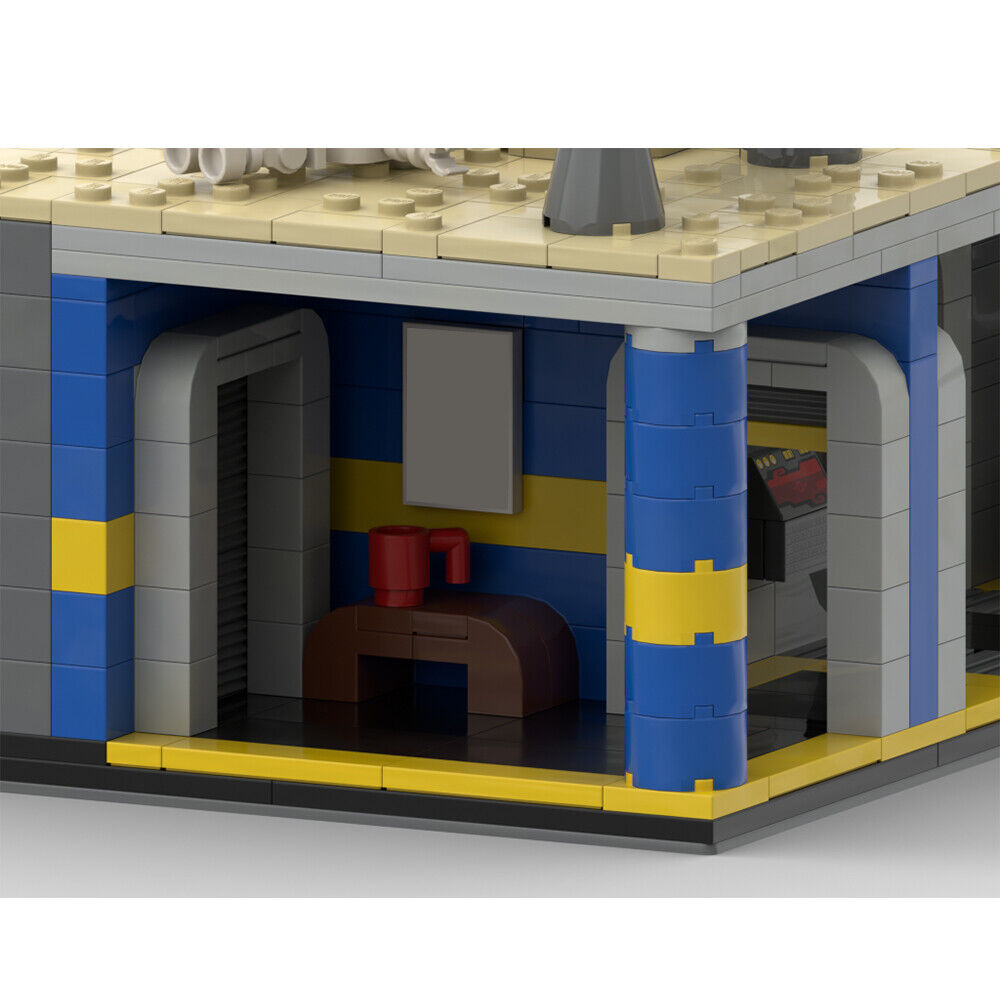 MOC-104229 Nuclear Shelter with Full interior from Video Game 1630 Parts-ZITIANYOUBUILD