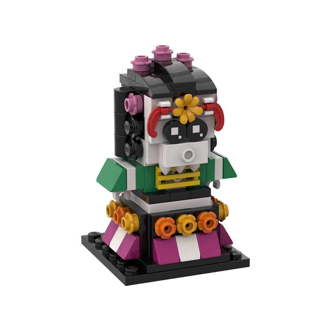 Custom MOC-158687 El Catrin and Child Catrina DIY Model 234 Parts for Christmas-ZITIANYOUBUILD