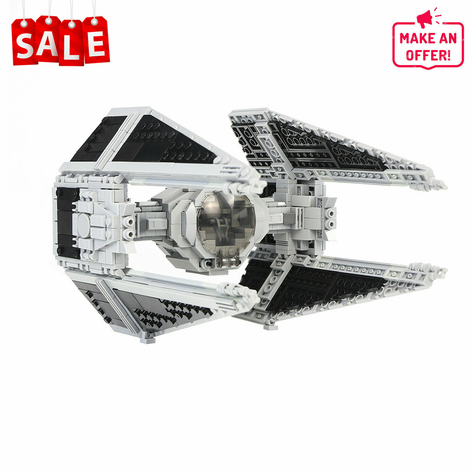 C4493 TIE Interceptor Fighter Wing Imperial Twin Ion Engine 774 Parts from Film-ZITIANYOUBUILD