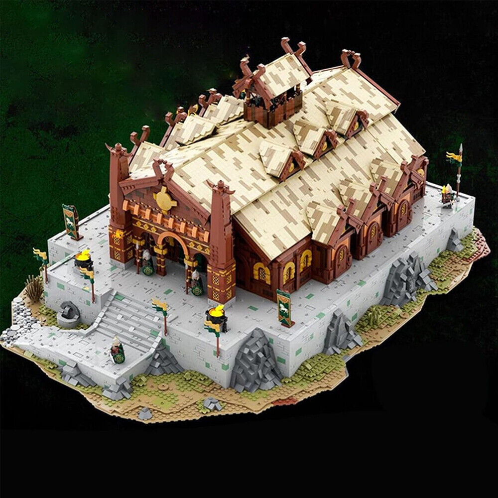 MOC-140878 Great Hall on Top of the Hill with Straw Roof & Interior 10029 Parts-ZITIANYOUBUILD