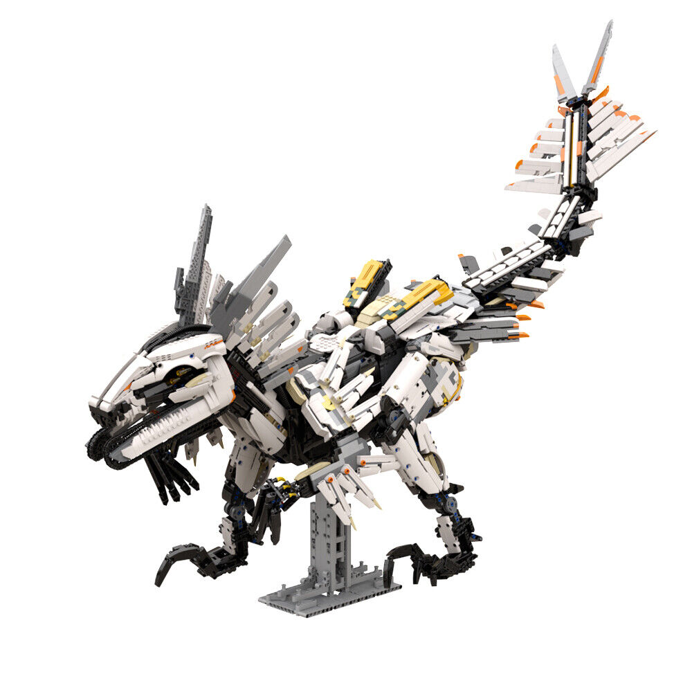 Custom MOC: C7962 Clawstrider Monster with Stand 7030 Parts from Game-ZITIANYOUBUILD