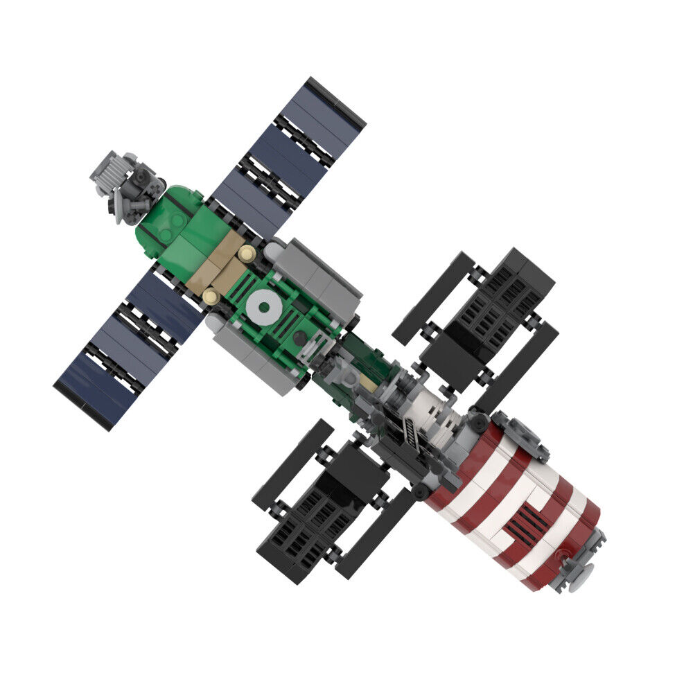 Custom MOC: C7723 Salyut 7 Space Station Model 601 Parts Gift for Christmas-ZITIANYOUBUILD