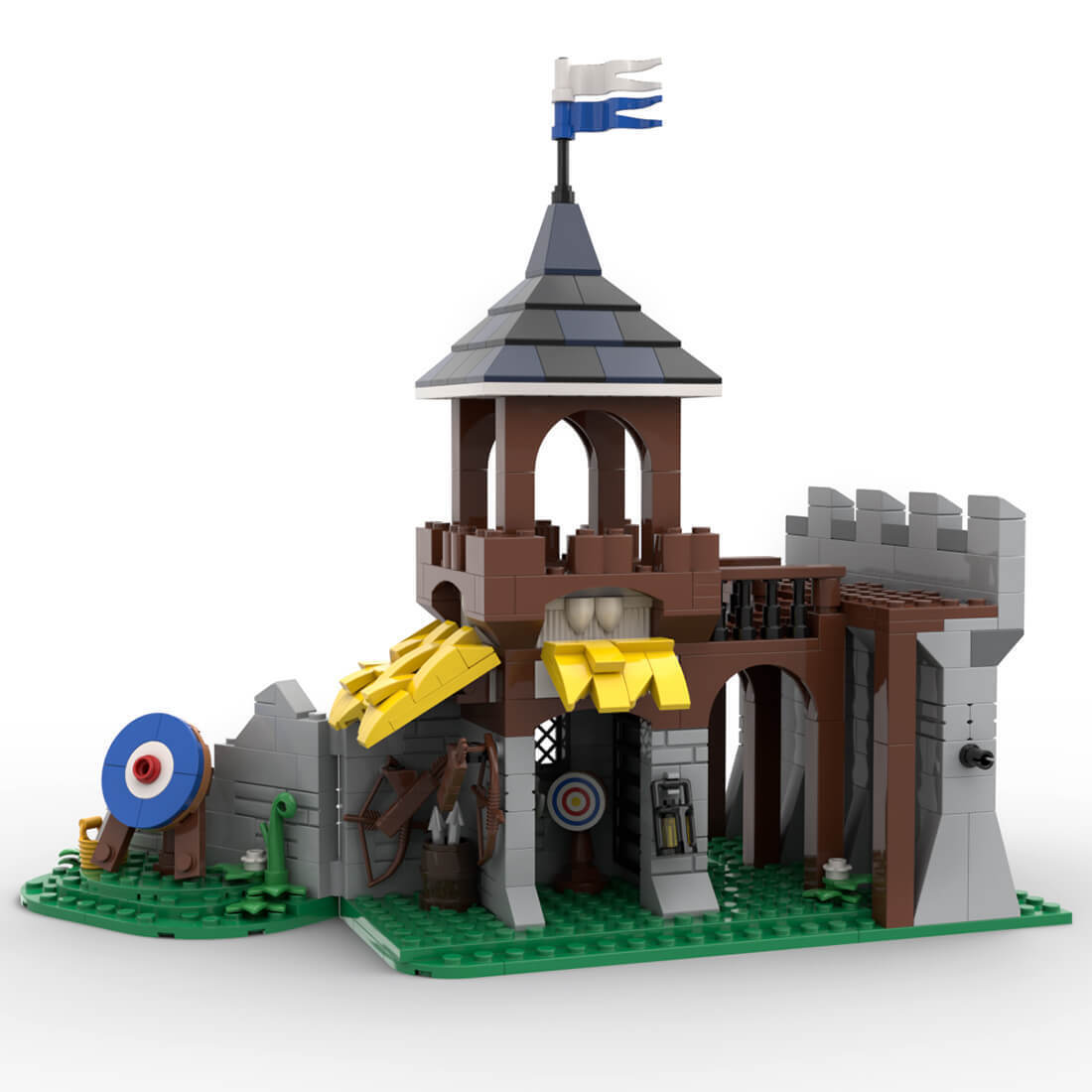Custom Medieval Modular Archery Range MOC-82064 306 Parts Gift for Christmas-ZITIANYOUBUILD