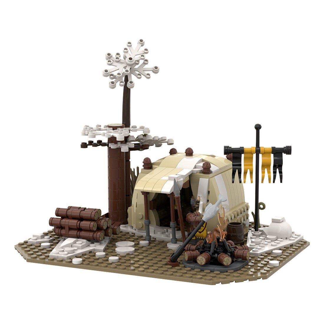 Custom MOC-96456 Medieval Barracks Model 435 Parts Kids Gift for Christmas-ZITIANYOUBUILD