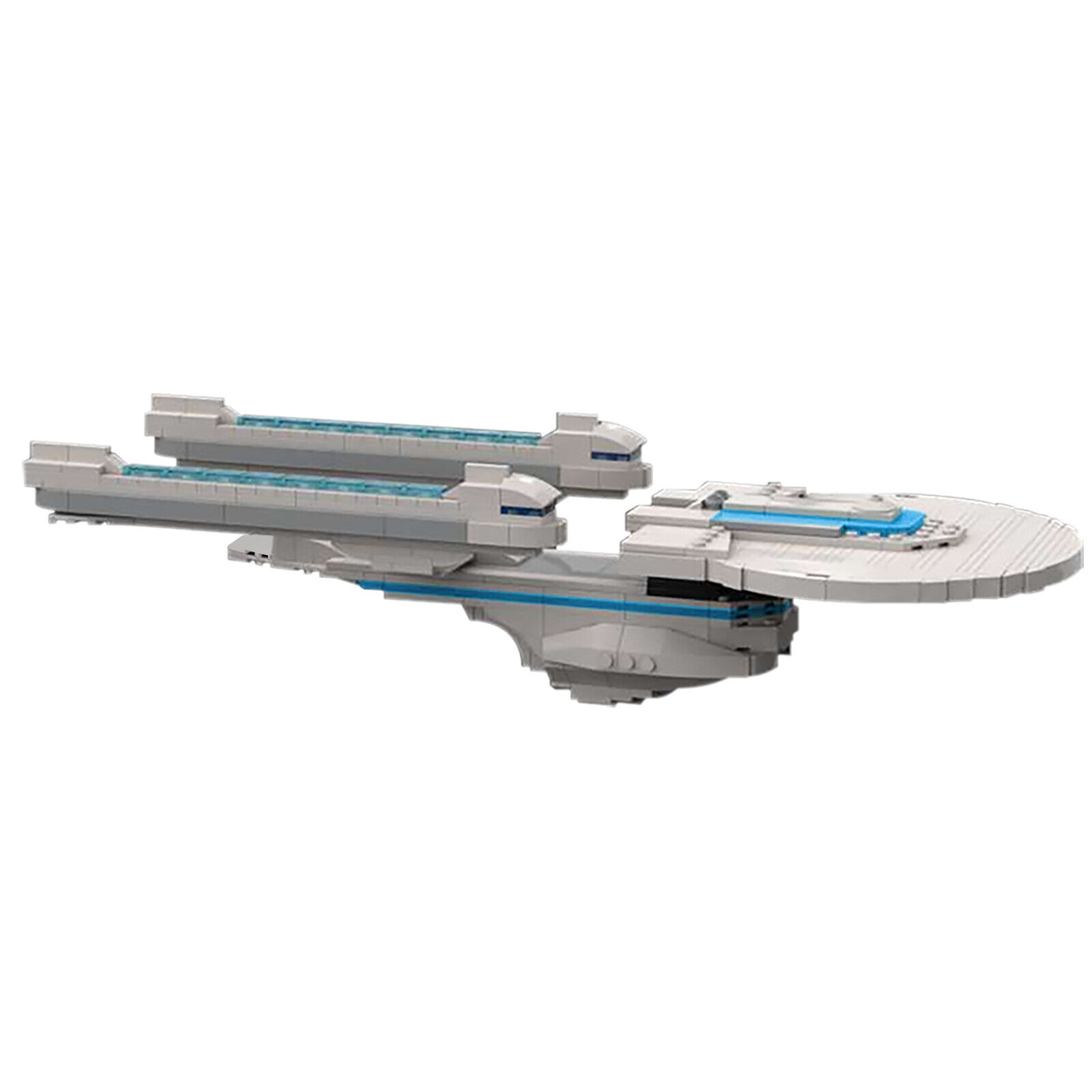 MOC-28267 NC5287 Refit Ship Spaceship Federation Excelsior Class Ship 531 Parts-ZITIANYOUBUILD