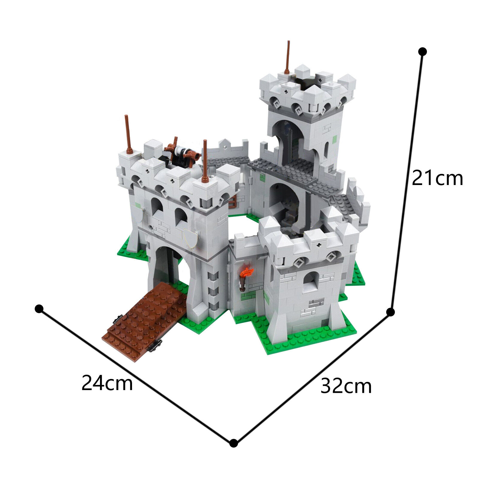 C6182 Modular Building: Playable Retro Style Castle Model 1765 Parts-ZITIANYOUBUILD