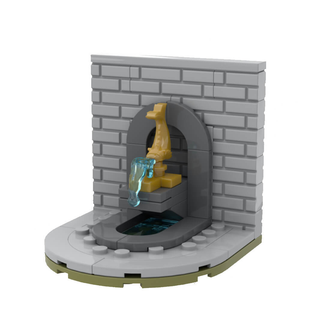 Custom MOC-96359 Medieval Fountain Model 53 Parts Kids Gift for Christmas-ZITIANYOUBUILD