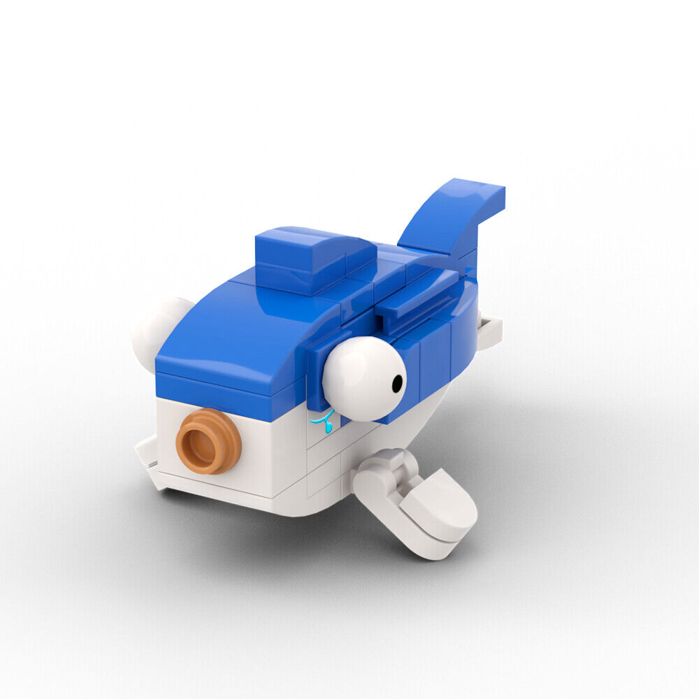 C9389Y05 Little White-blue Fish from Video Game Building Toys Set 48 Parts-ZITIANYOUBUILD