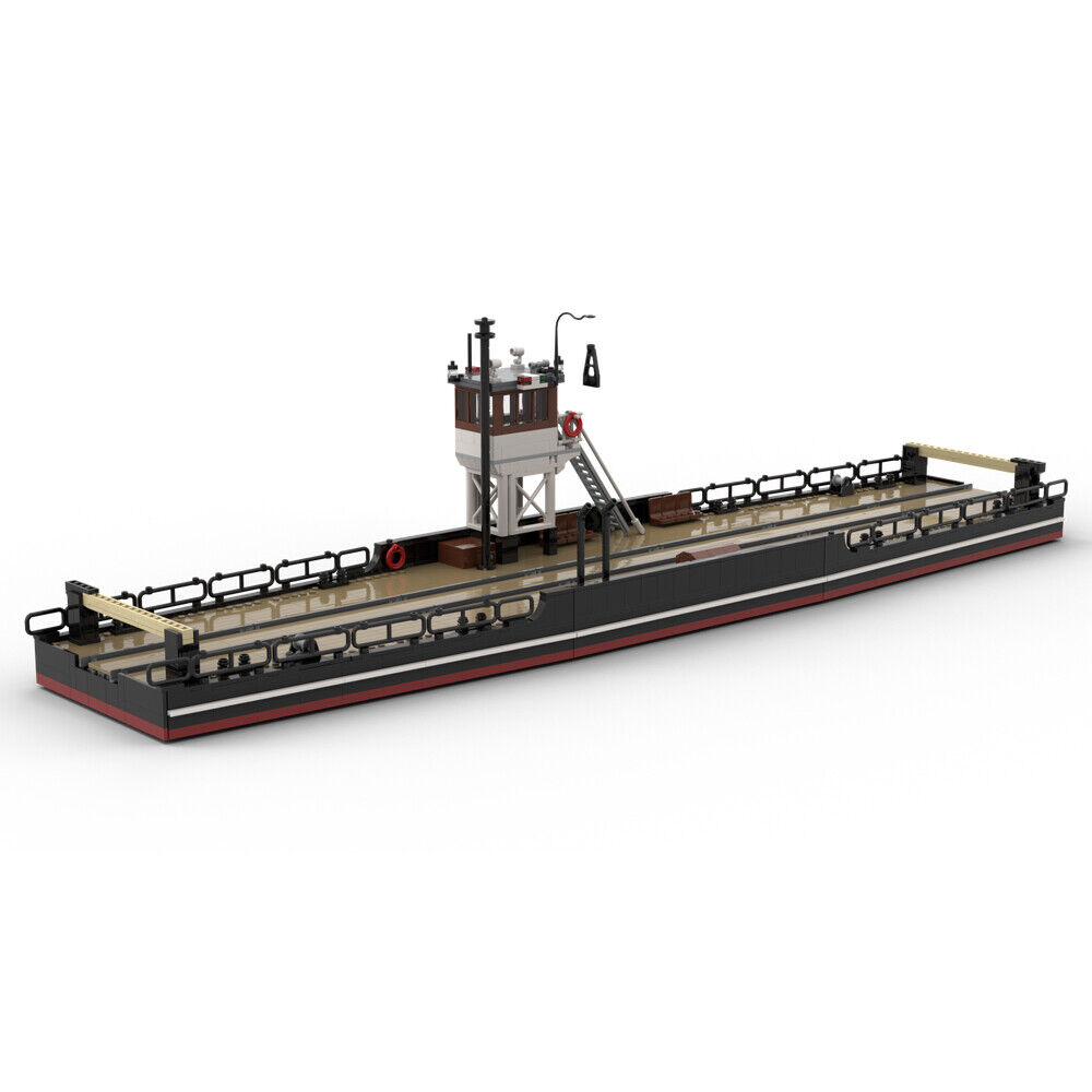 MOC-144222 Railroad Ferry Ship Model with Interior Building Toys Set 2243 Parts-ZITIANYOUBUILD