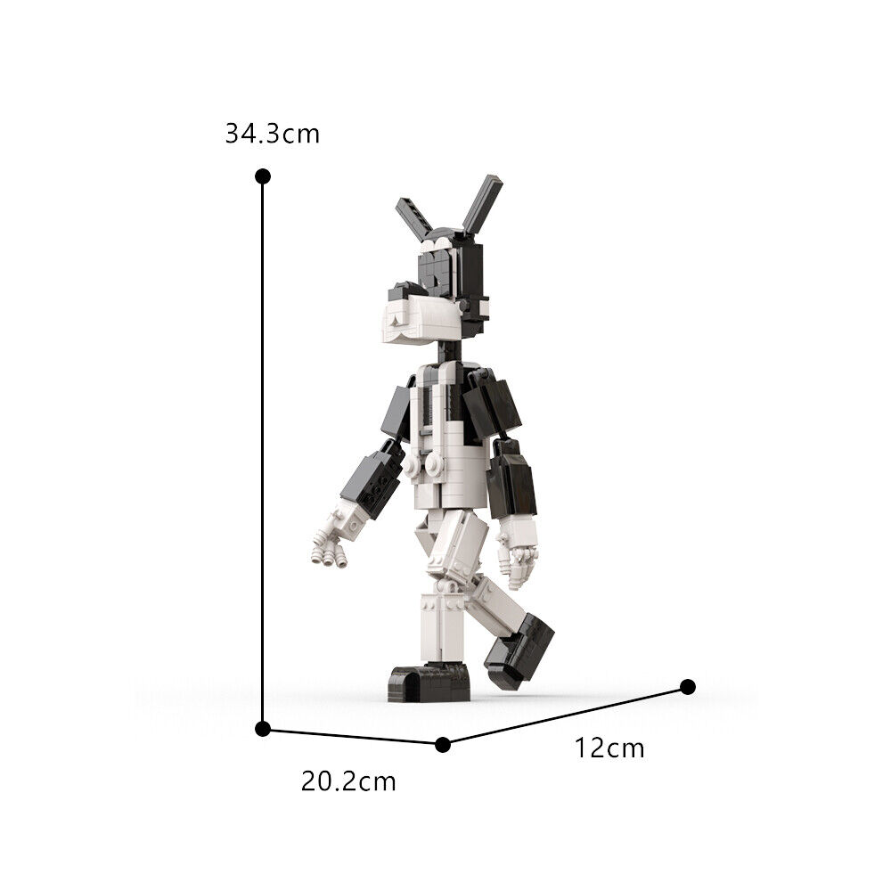 C9328 B0ris the Wolf Cartoon Character Tall Anthropomorphic Wolf 535 Parts-ZITIANYOUBUILD