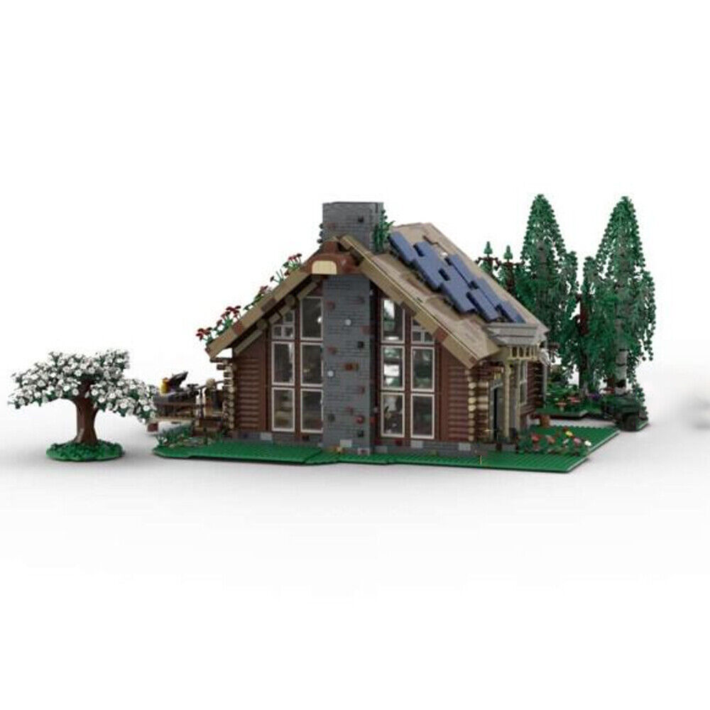 MOC-148696 A Luxury Modern Loghouse Cabin with Interior Modular 5047 Parts-ZITIANYOUBUILD