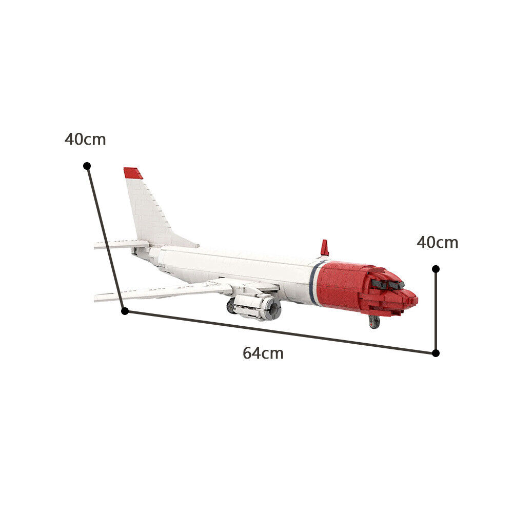 C7476 1:51 Scale Norwegian 737-800 Aircraft with Interior 2256 Parts Toys-ZITIANYOUBUILD