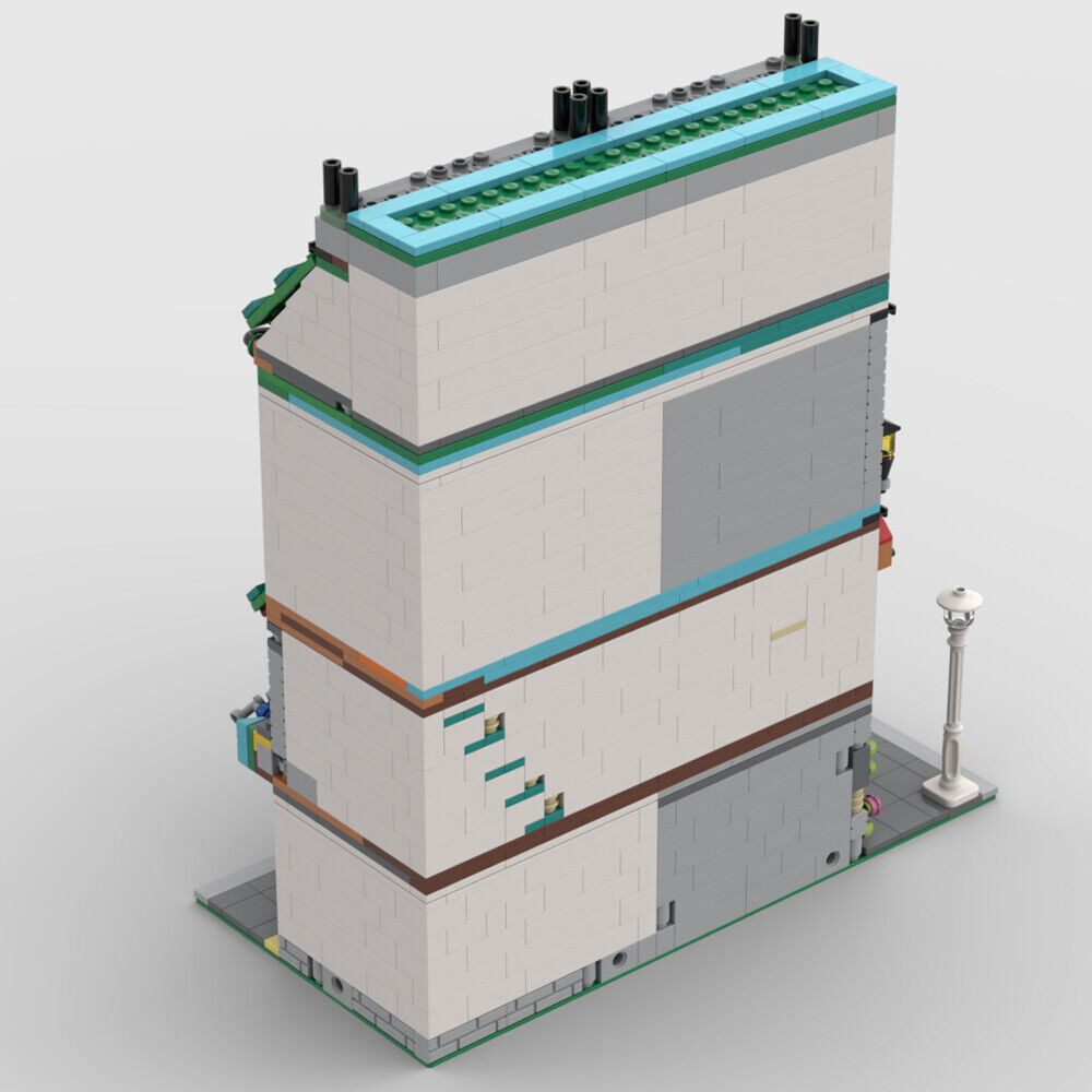 MOC-147997 Small Two Level Flat Apartment and Store Modular Building 1470 Parts-ZITIANYOUBUILD