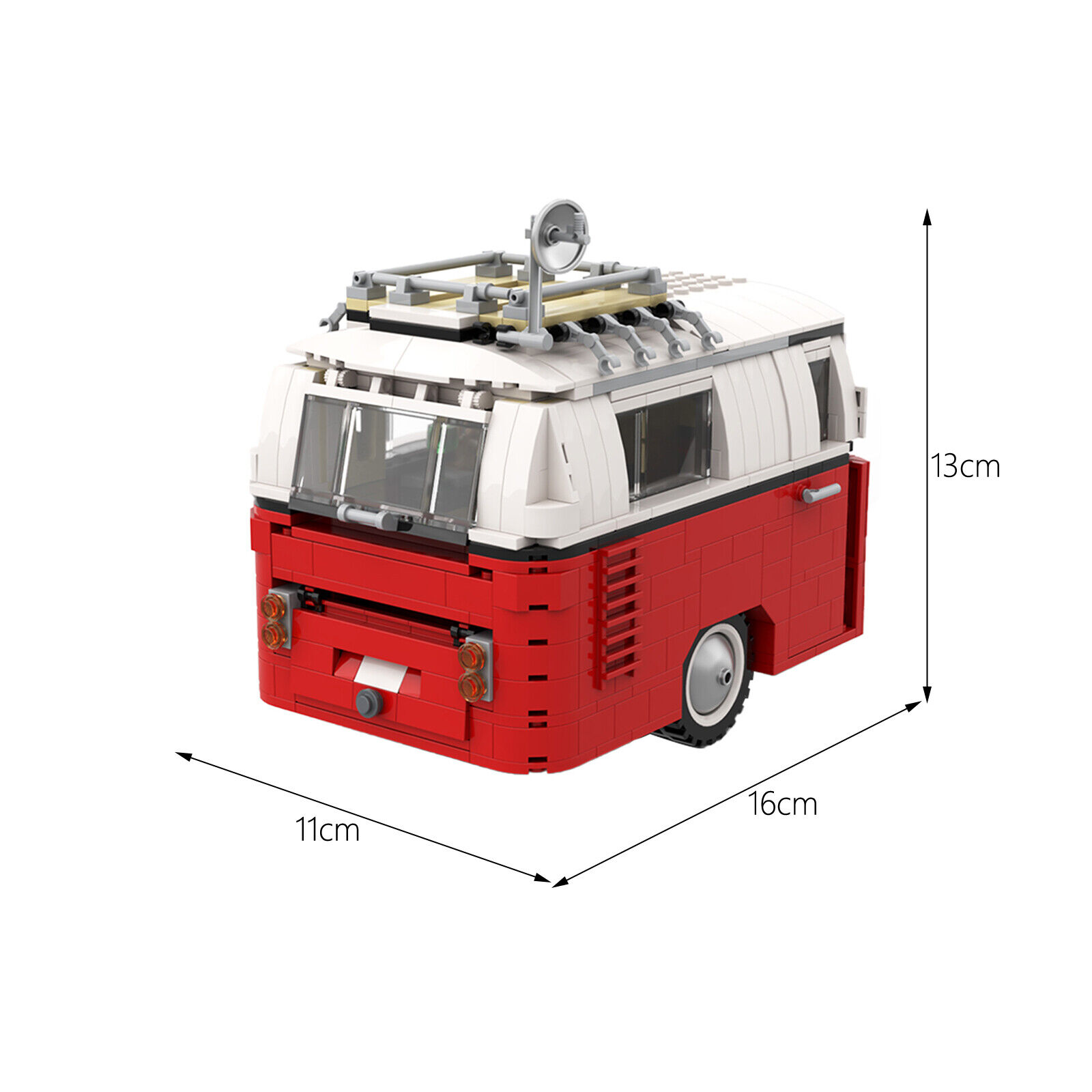 MOC-46121 Caravan Trailer for 10220 T1 Camper Van Bus Building Toys Set-ZITIANYOUBUILD