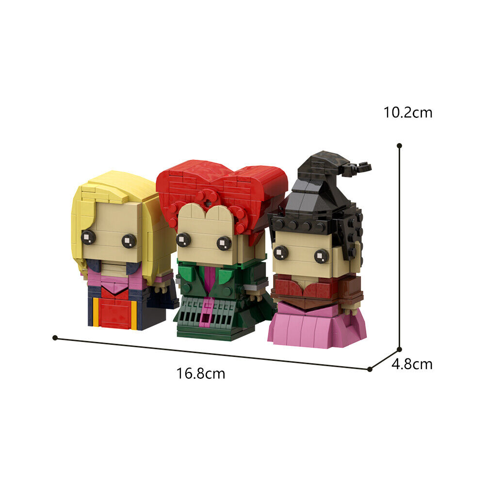 Custom MOC: C9059 Winifred, Mary, Sarah Br|ckHeadz 413 Parts from Film-ZITIANYOUBUILD